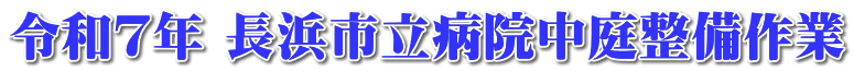 令和７年 長浜市立病院中庭整備作業